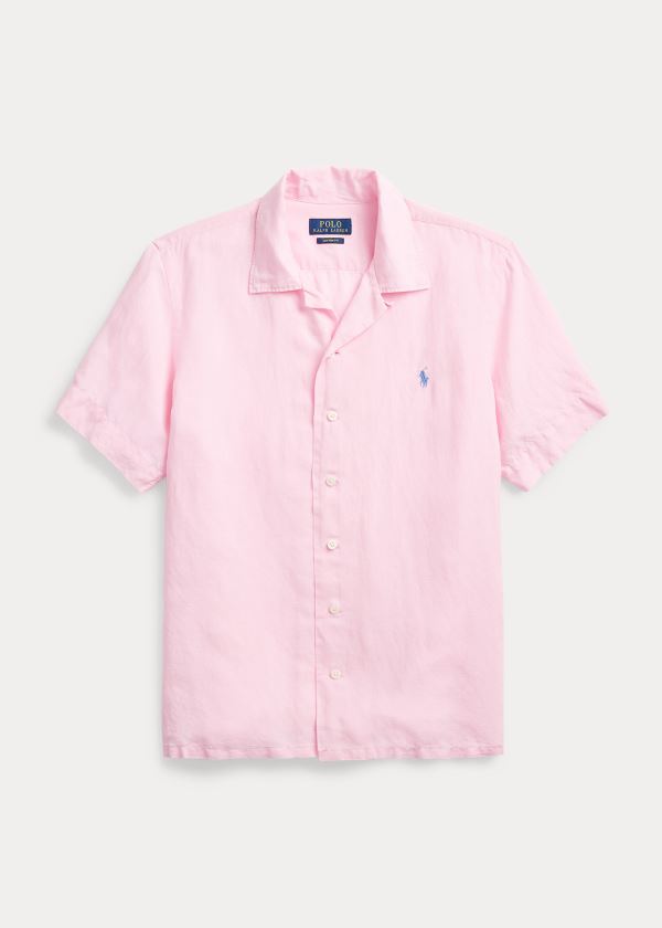 Polo Ralph Lauren Custom Fit Linen-Blend Skjorter Herre Danmark (NCQGZ2376)